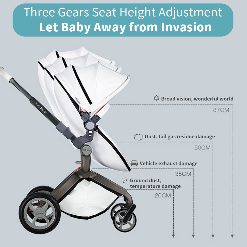 Baby Stroller 3 in 1,Hot Mom travel system High Land-scape stroller with bassinet in 2020 Folding Carriage for Newborns baby,F22