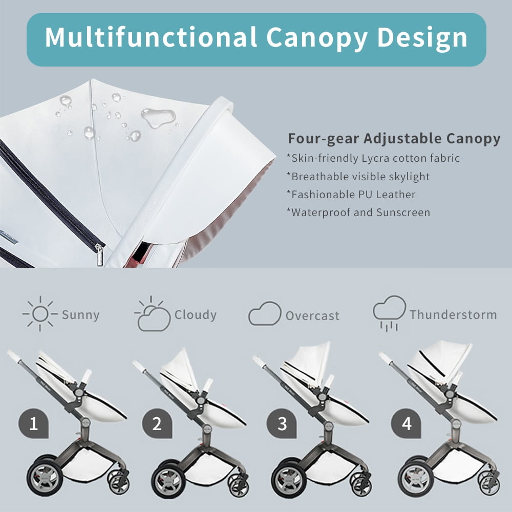 Baby Stroller 3 in 1,Hot Mom travel system High Land-scape stroller with bassinet in 2020 Folding Carriage for Newborns baby,F22