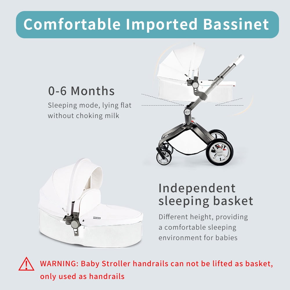 Baby Stroller 3 in 1,Hot Mom travel system High Land-scape stroller with bassinet in 2020 Folding Carriage for Newborns baby,F22