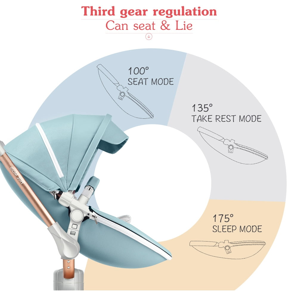 Hot Mom Baby Stroller 3 in 1 travel system with bassinet and car seat，360° Rotation Function children stroller,Luxury Pram F023